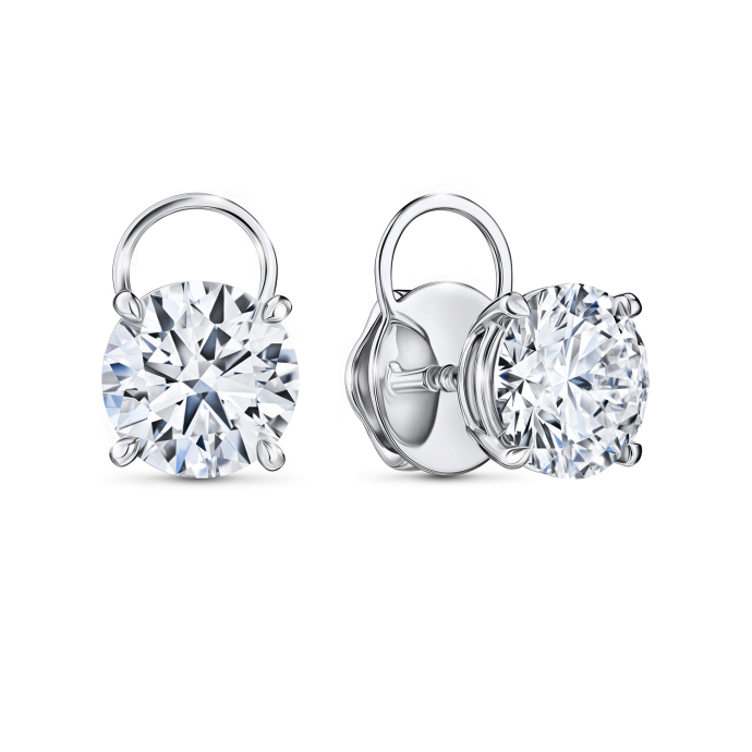 Серьги с бриллиантом - фото 1