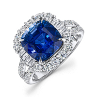 Кольцо с бриллиантами и сапфиром - фото 1 Кольцо с бриллиантами и сапфиром - фото 1