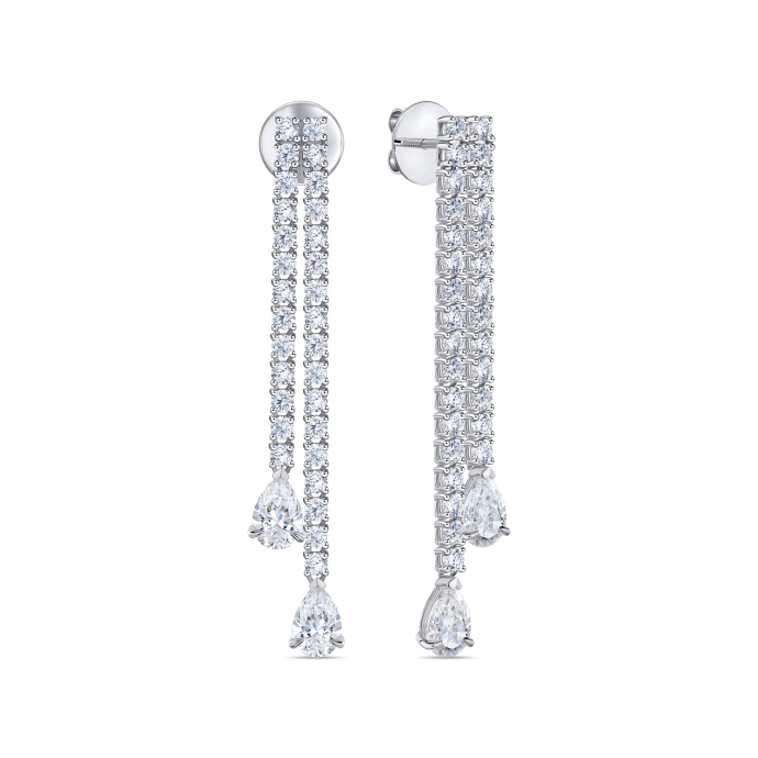 Серьги с бриллиантом - фото 1