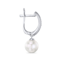 Серьги с бриллиантами и жемчугом - фото 2