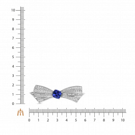 Брошь с бриллиантами и танзанитом
