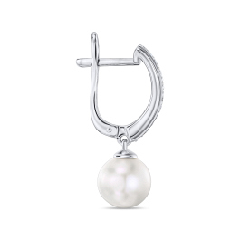 Серьги с бриллиантами и жемчугом