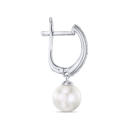 Серьги с бриллиантами и жемчугом