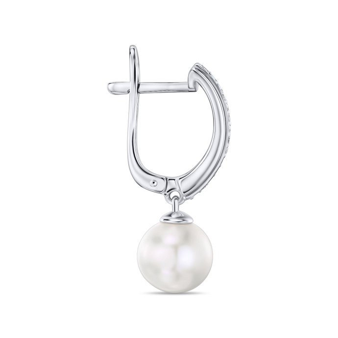 Серьги с бриллиантами и жемчугом - фото 2