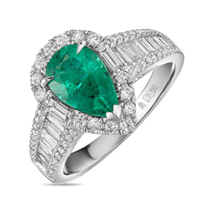 Кольцо с бриллиантами и изумрудом - фото 2 Кольцо с бриллиантами и изумрудом - фото 2