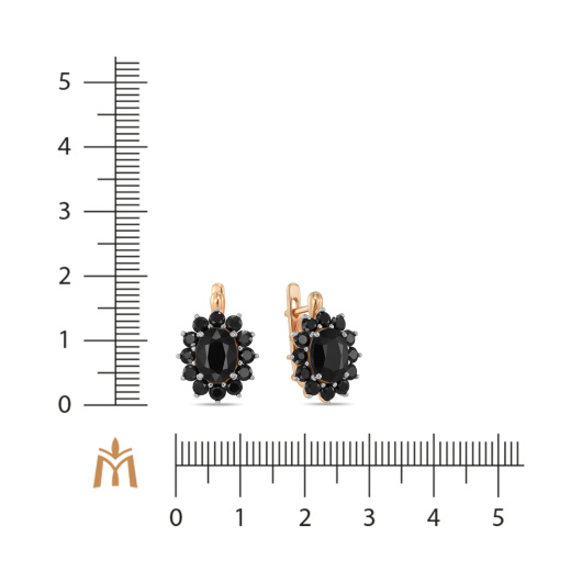 Серьги с цветными сапфирами