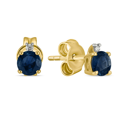 Серьги с бриллиантами и сапфирами