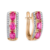 Серьги с бриллиантами и рубинами - фото 1 Серьги с бриллиантами и рубинами - фото 1