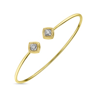 Браслет жесткий с бриллиантами - фото 1