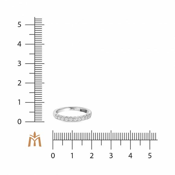 Обручальное кольцо-дорожка из золота с 10 бриллиантами (0,29 карат) R01-35805 - Фото 2