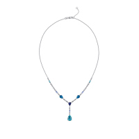 Колье с бриллиантами, иолитом, лондон топазами, танзанитами и цирконом - фото 2 Колье с бриллиантами, иолитом, лондон топазами, танзанитами и цирконом - фото 2