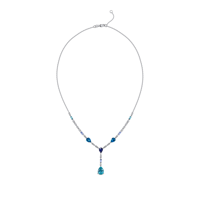 Колье с бриллиантами, иолитом, лондон топазами, танзанитами и цирконом - фото 2 Колье с бриллиантами, иолитом, лондон топазами, танзанитами и цирконом - фото 2
