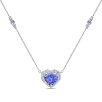 Колье с бриллиантом и танзанитами - фото 1 Колье с бриллиантом и танзанитами - фото 1