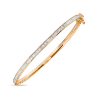 Браслет жесткий с фианитами - фото 1