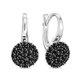 Серьги с цветными сапфирами