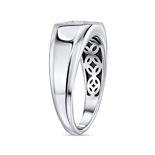 Мужское Кольцо с бриллиантом и эмалью