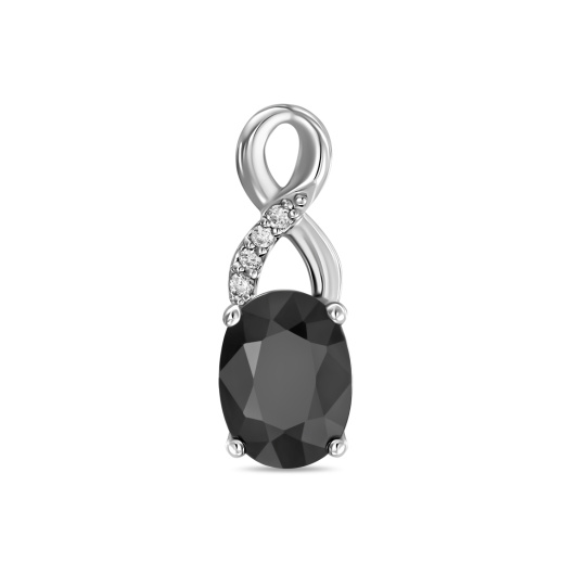 Подвеска с бриллиантами и цветными сапфирами