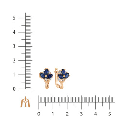 Серьги с сапфирами и бриллиантами
