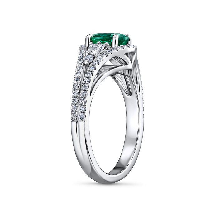 Кольцо с бриллиантами и изумрудом - фото 2 Кольцо с бриллиантами и изумрудом - фото 2