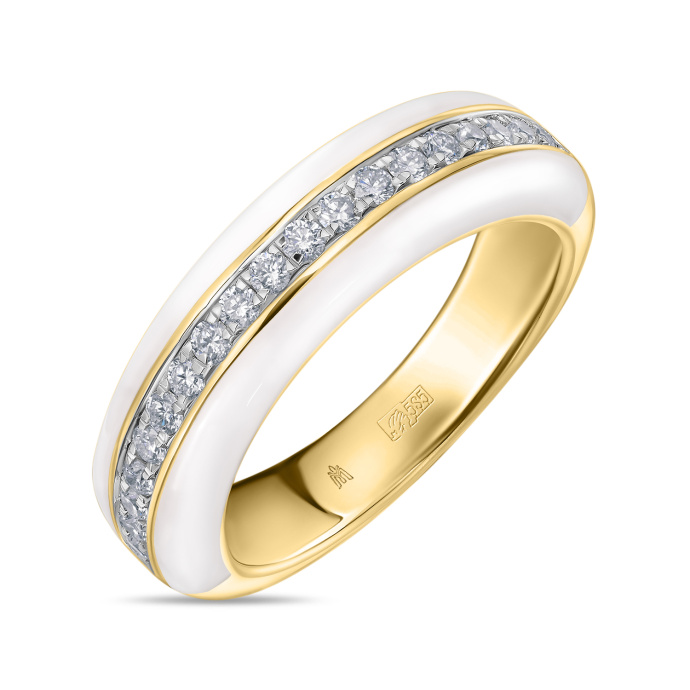 Кольцо с бриллиантами и керамикой - фото 1 Кольцо с бриллиантами и керамикой - фото 1