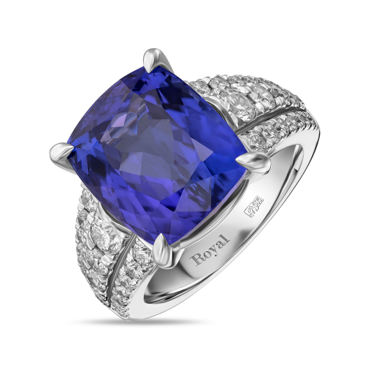 Кольцо с танзанитом и бриллиантами