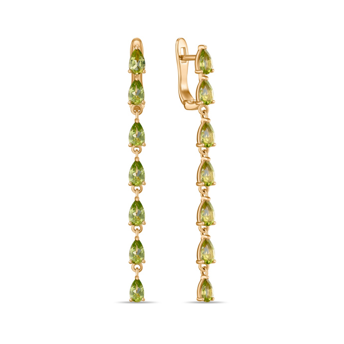 Серьги с перидотами - фото 1