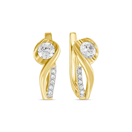 Серьги с фианитом