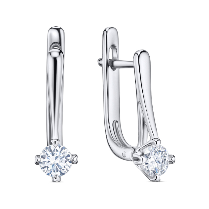 Серьги с бриллиантами - фото 1