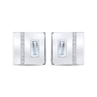 Запонки с бриллиантом - фото 1