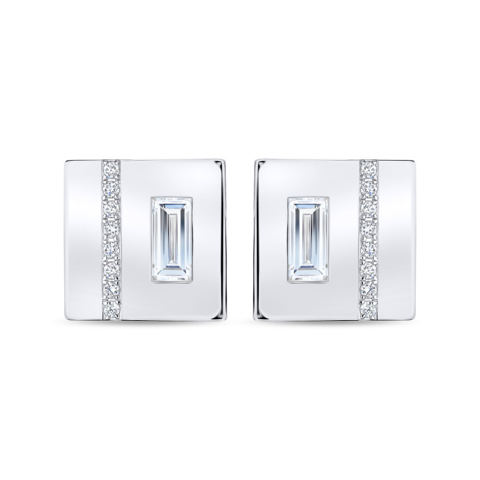 Запонки с бриллиантом - фото 1