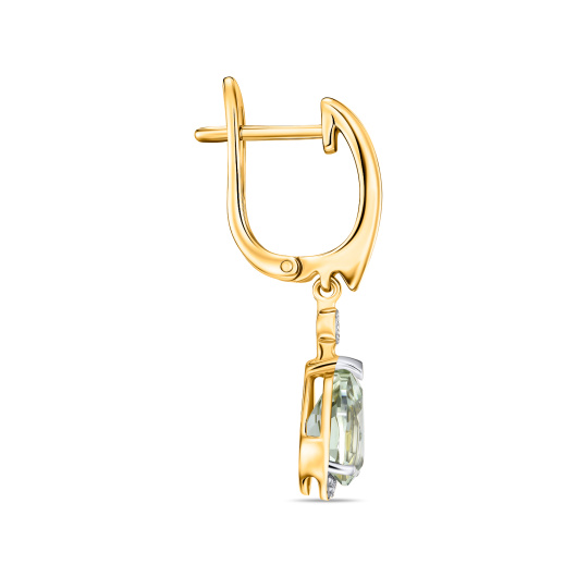 Серьги с аметистами и бриллиантами