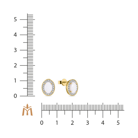 Серьги с опалами и бриллиантами