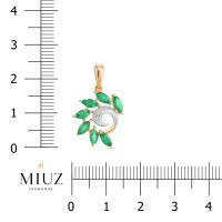 Подвеска с бриллиантами и изумрудами - фото 2 Подвеска с бриллиантами и изумрудами - фото 2