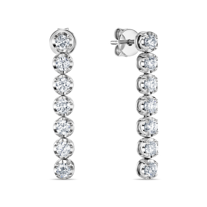 Серьги с бриллиантами - фото 1 Серьги с бриллиантами - фото 1