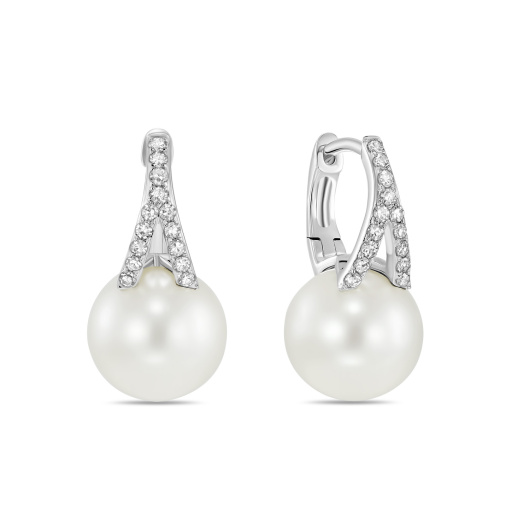 Серьги с бриллиантами и жемчугом