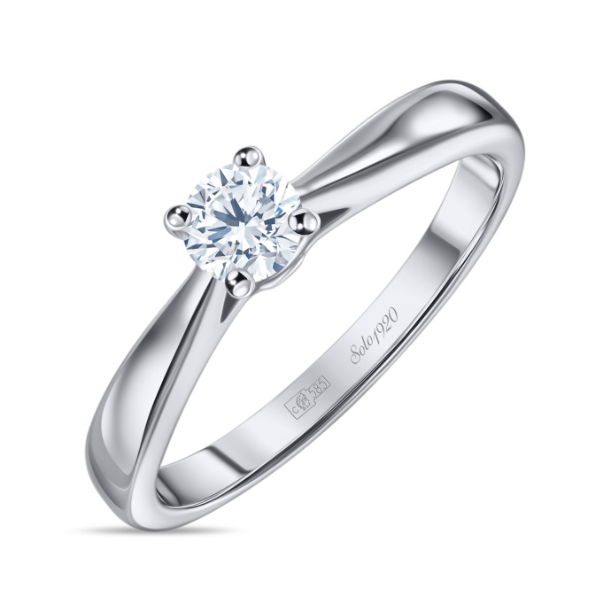 Кольцо с бриллиантом - фото 1