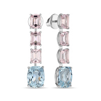 Серьги с морганитами и аквамаринами - фото 1 Серьги с морганитами и аквамаринами - фото 1