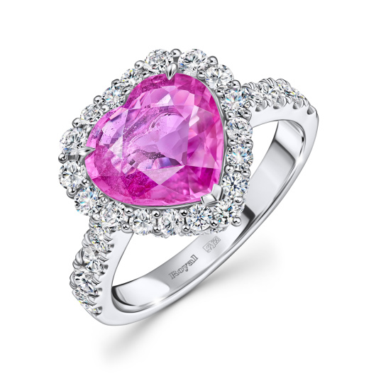 Кольцо с бриллиантами и цветными сапфирами