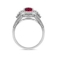 Кольцо с бриллиантами и облагороженным рубином - фото 2 Кольцо с бриллиантами и облагороженным рубином - фото 2