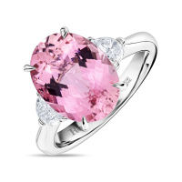 Кольцо с турмалином и бриллиантами - фото 1