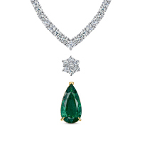 Колье с бриллиантами и изумрудом - фото 5 Колье с бриллиантами и изумрудом - фото 5