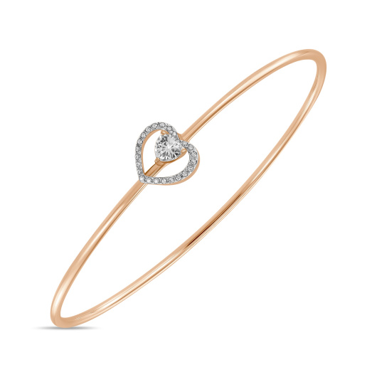 Браслет жесткий с бриллиантами и цветными сапфирами