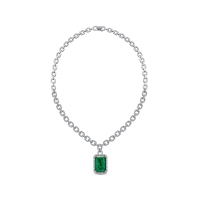 Колье с изумрудом и бриллиантами - фото 5 Колье с изумрудом и бриллиантами - фото 5