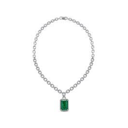 Колье с изумрудом и бриллиантами