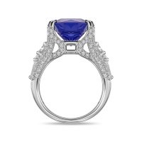 Кольцо с бриллиантом и танзанитом - фото 2 Кольцо с бриллиантом и танзанитом - фото 2