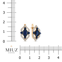 Серьги с бриллиантами и сапфирами - фото 2