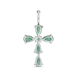 Крест с изумрудами