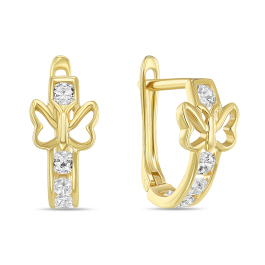 Серьги с фианитами