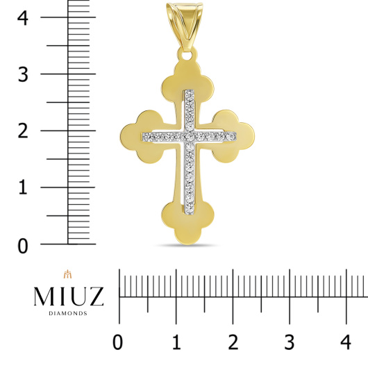 Крест с фианитом