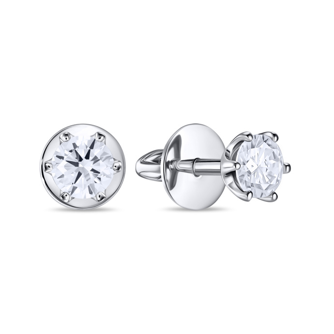 Серьги с бриллиантами - фото 1